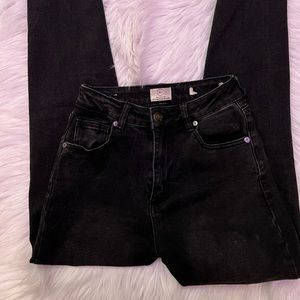 Cotton on black straight leg mom jeans